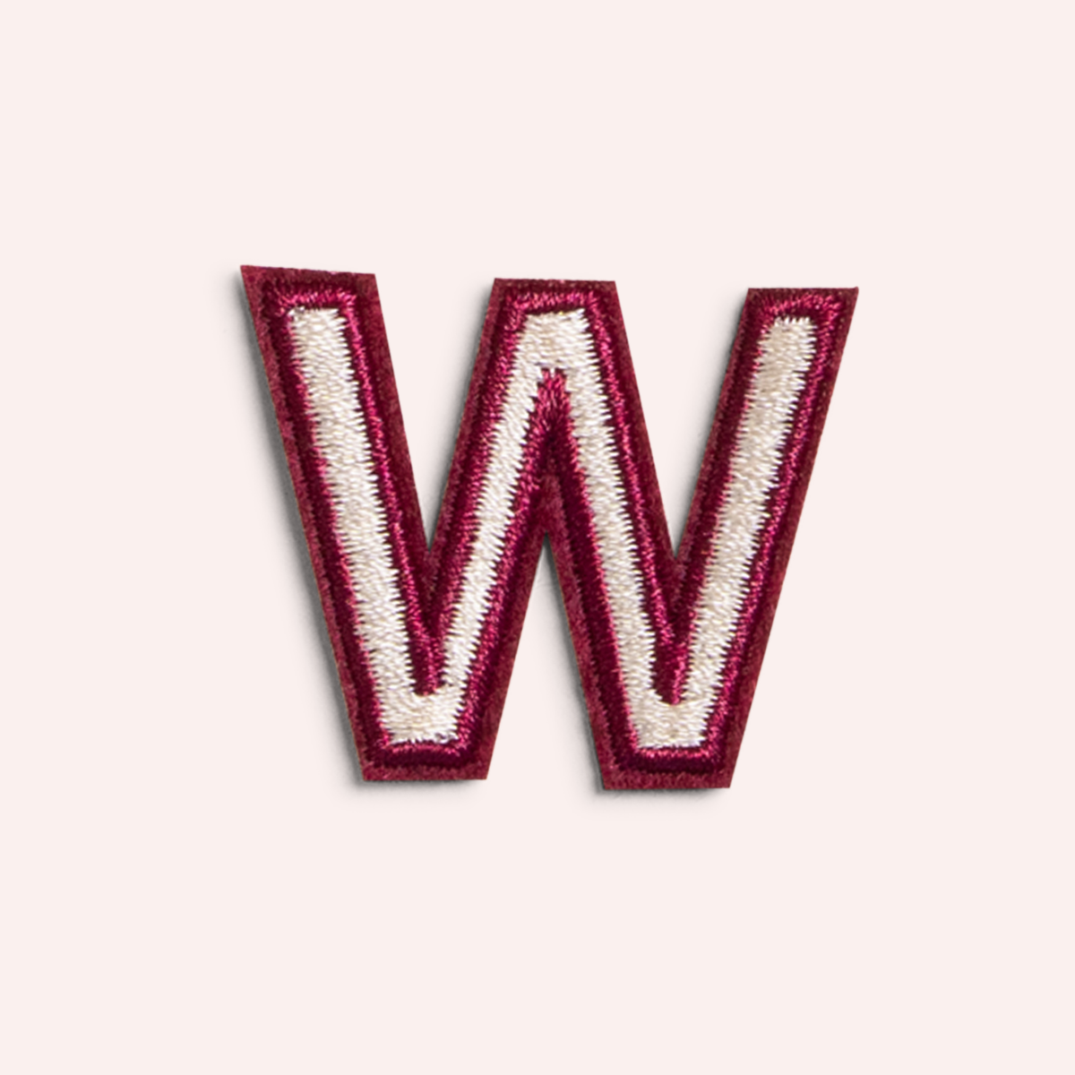 Decorative Iron-On Patch - Oat/Deep Berry