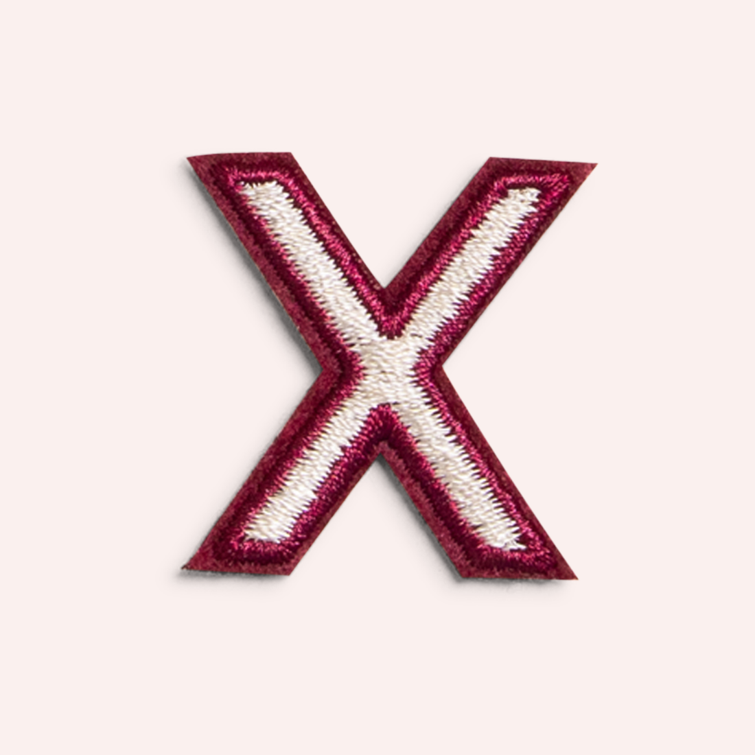 Decorative Iron-On Patch - Oat/Deep Berry