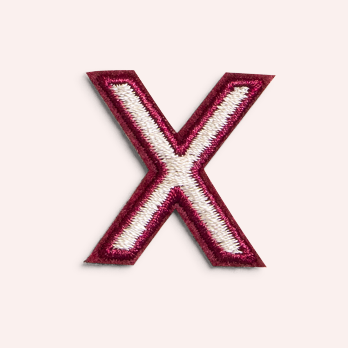 Decorative Iron-On Patch - Oat/Deep Berry