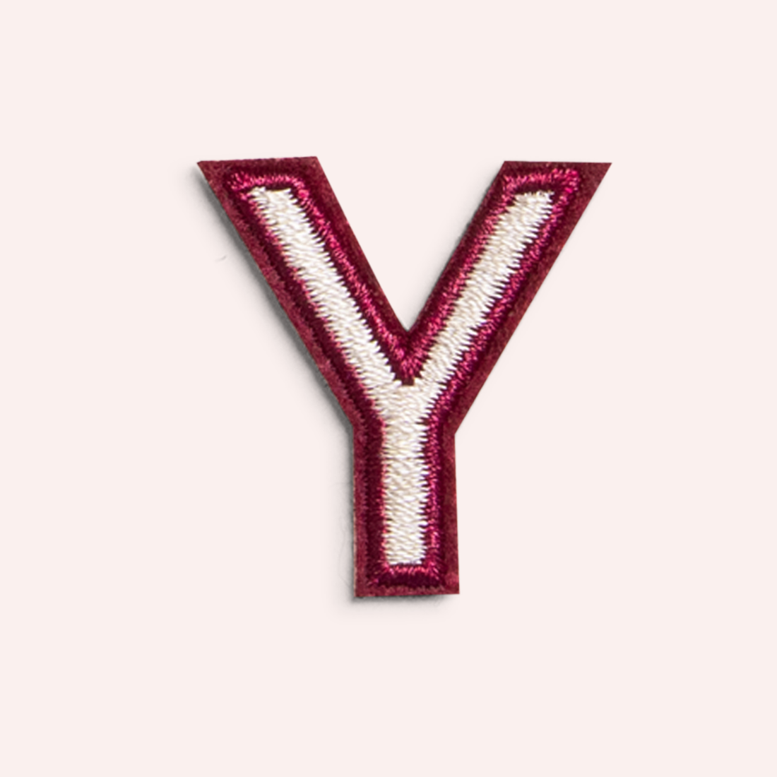 Decorative Iron-On Patch - Oat/Deep Berry