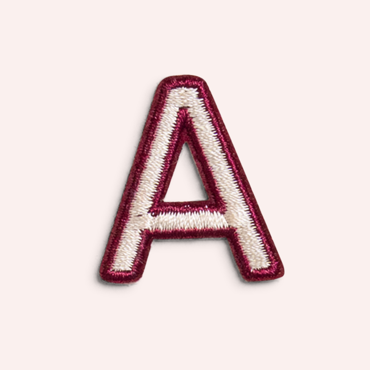 Decorative Iron-On Patch - Oat/Deep Berry