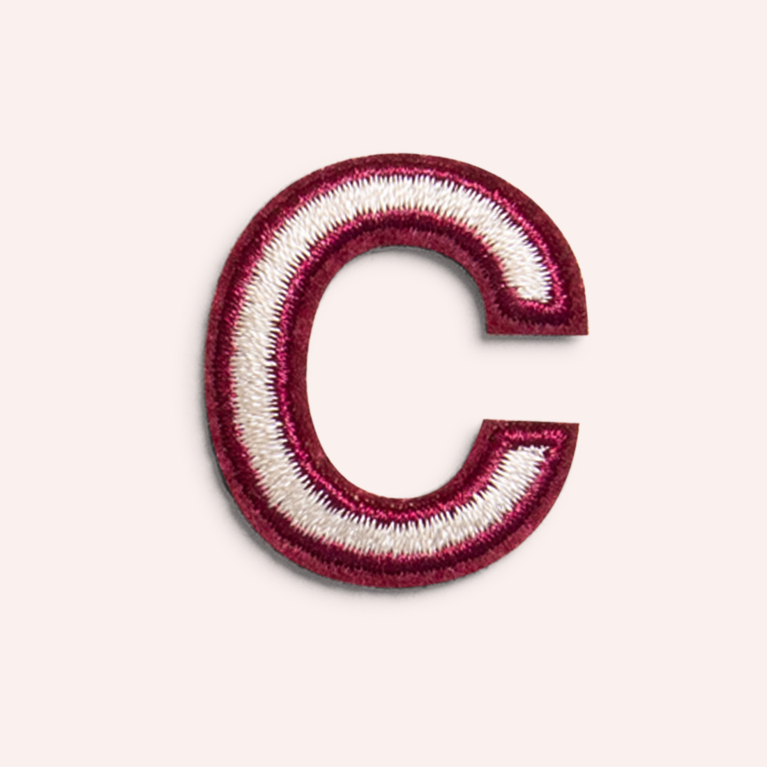 Decorative Iron-On Patch - Oat/Deep Berry