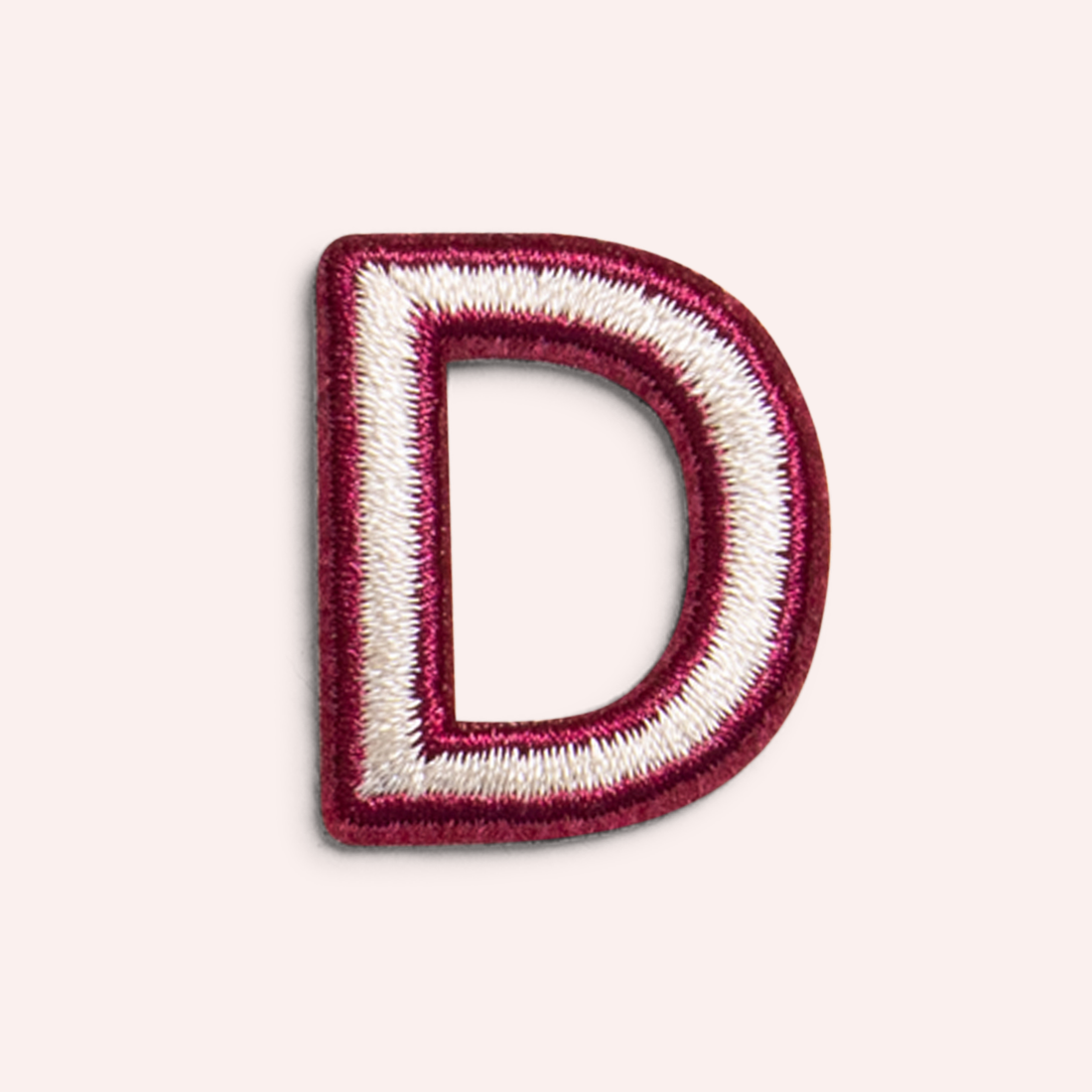 Decorative Iron-On Patch - Oat/Deep Berry