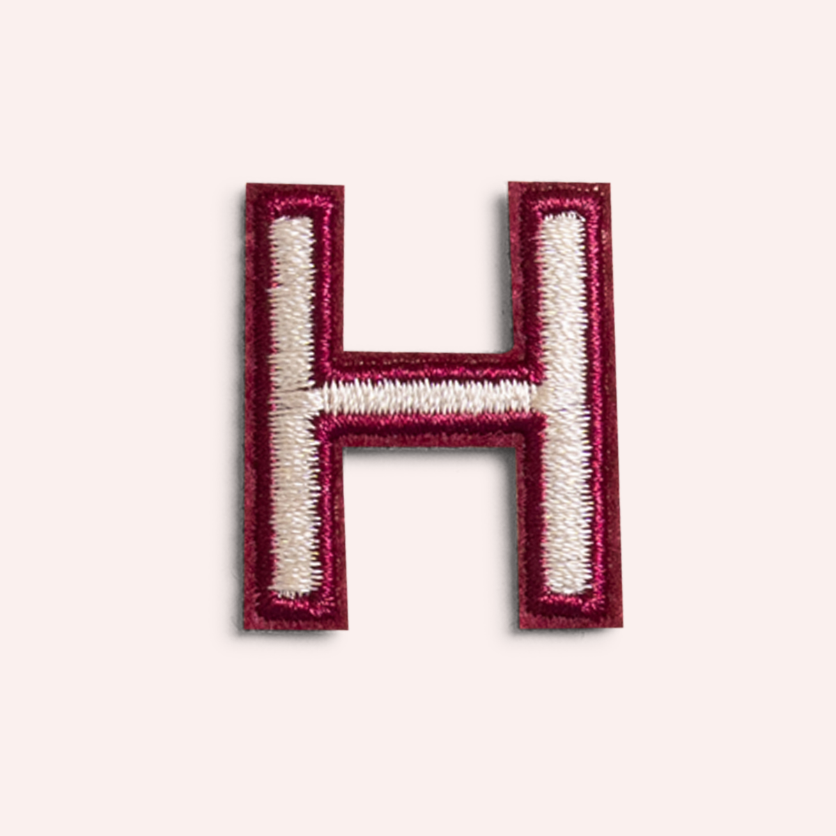 Decorative Iron-On Patch - Oat/Deep Berry