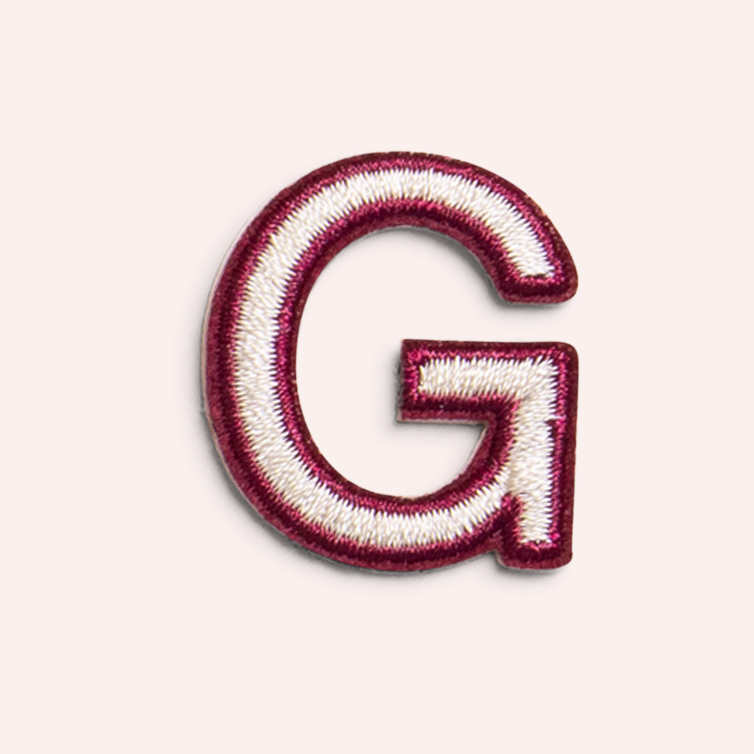 Decorative Iron-On Patch - Oat/Deep Berry