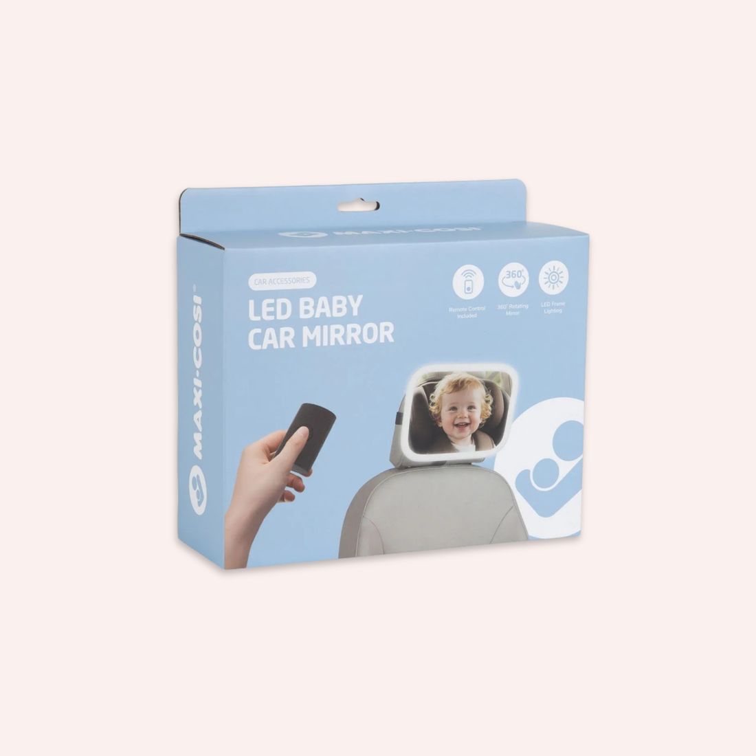 Deluxe Back Seat Mirror with LED Light