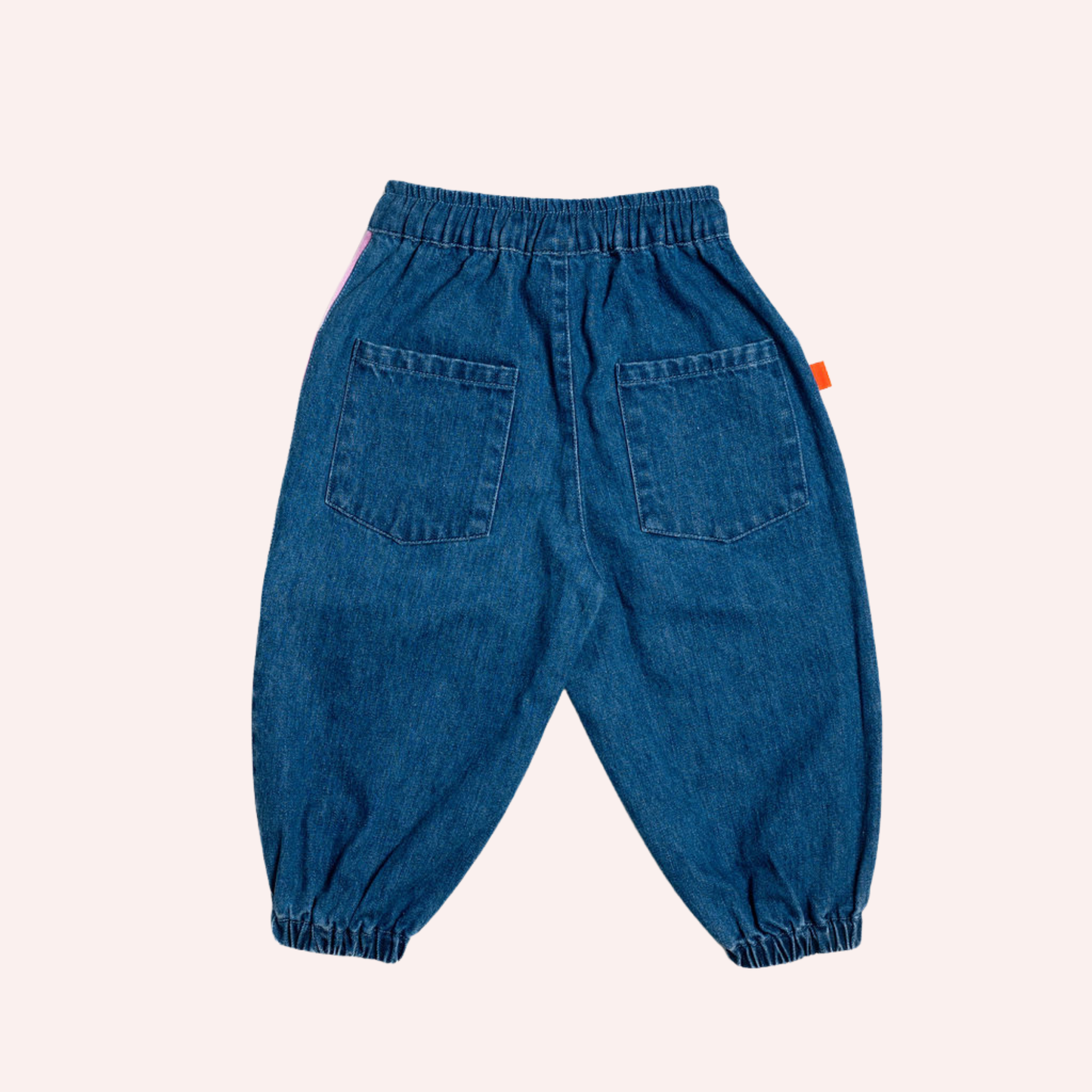 Denim Barrel Pants - Colour Block