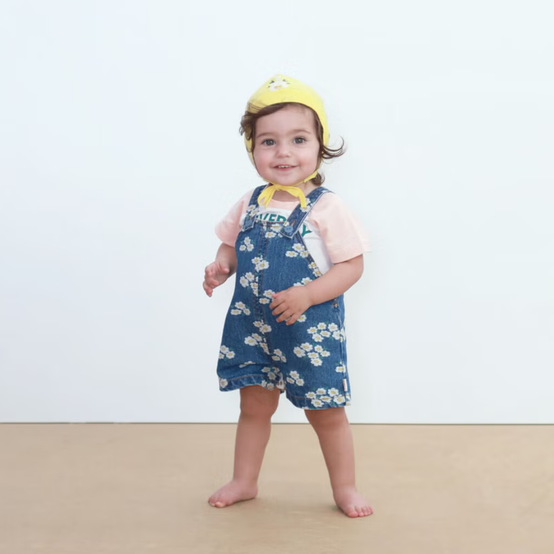 Denim Short Dungaree - Blossoms