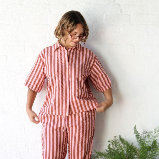 Sundae Seersucker Pyjama Set  by Mosey Me