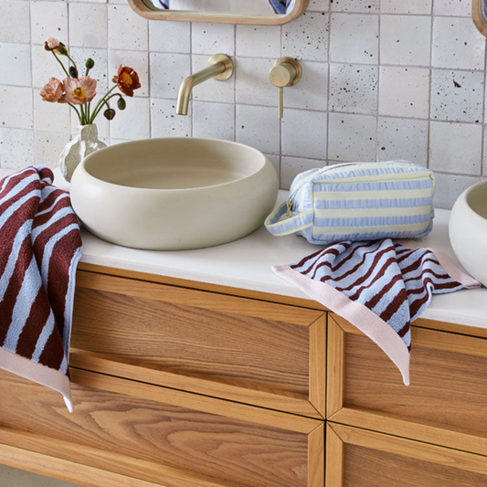 Dopp Kit - Butter Blue Seersucker