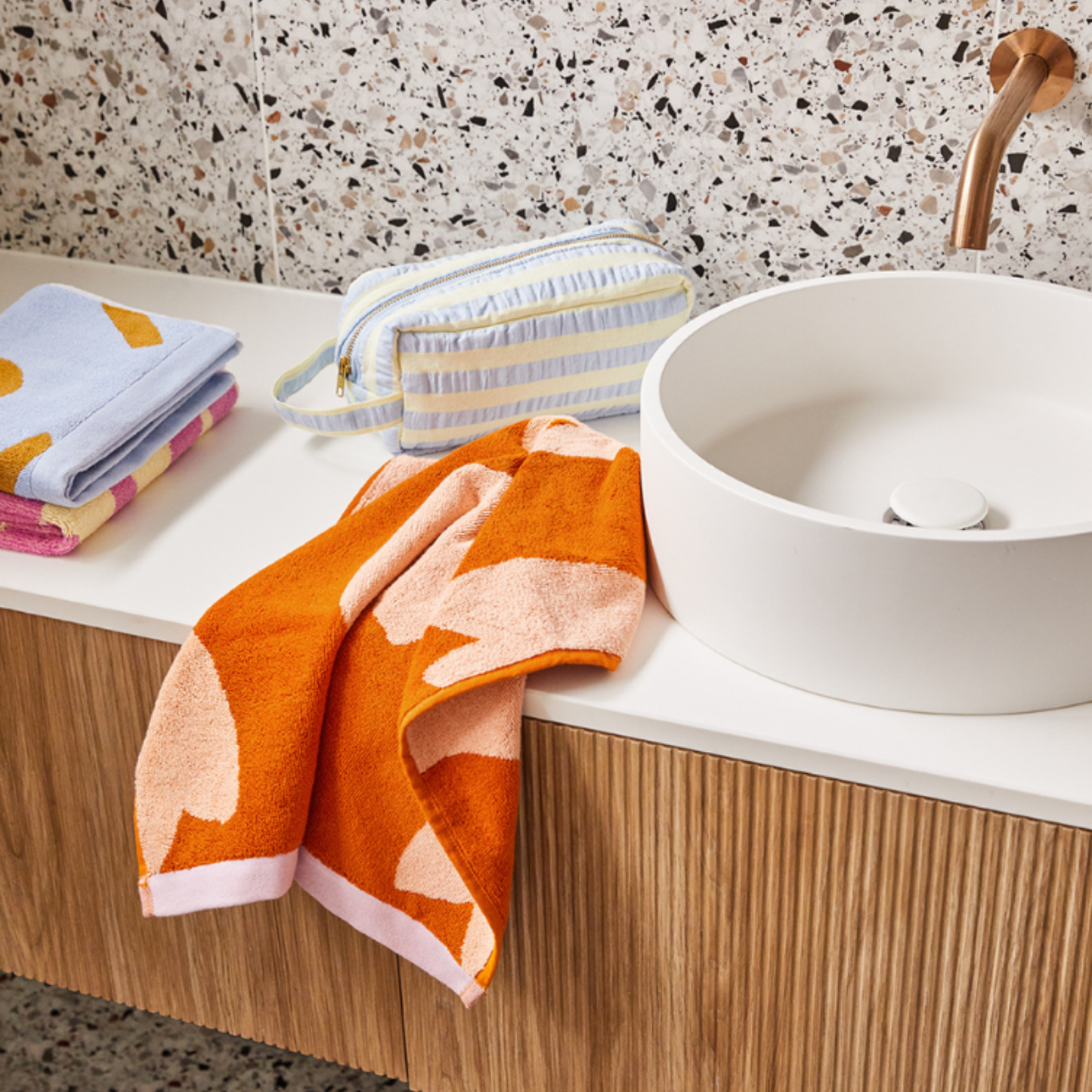 Dopp Kit - Butter Blue Seersucker