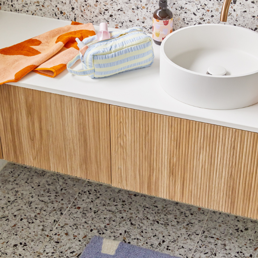 Dopp Kit - Butter Blue Seersucker