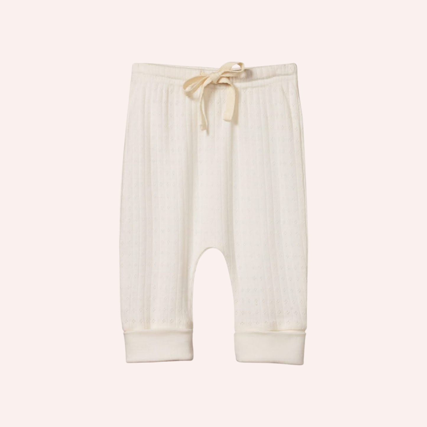 Drawstring Pants Pointelle - Natural