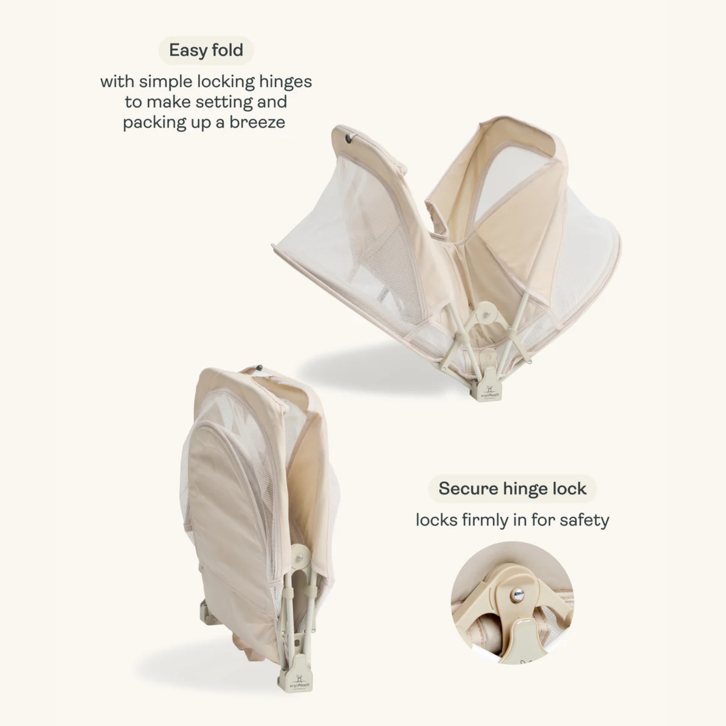 Easy Sleep Portable Bassinet - Ecru