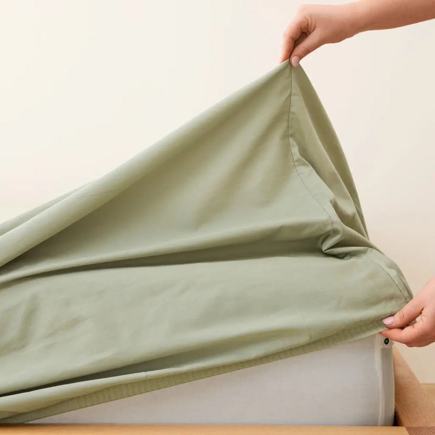 Eden Cotton Fitted Sheet - Sage