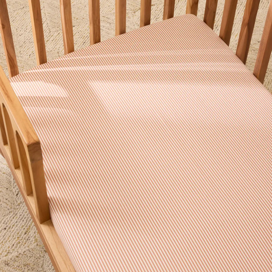 Eden Cotton Fitted Sheet - Jamie Stripe