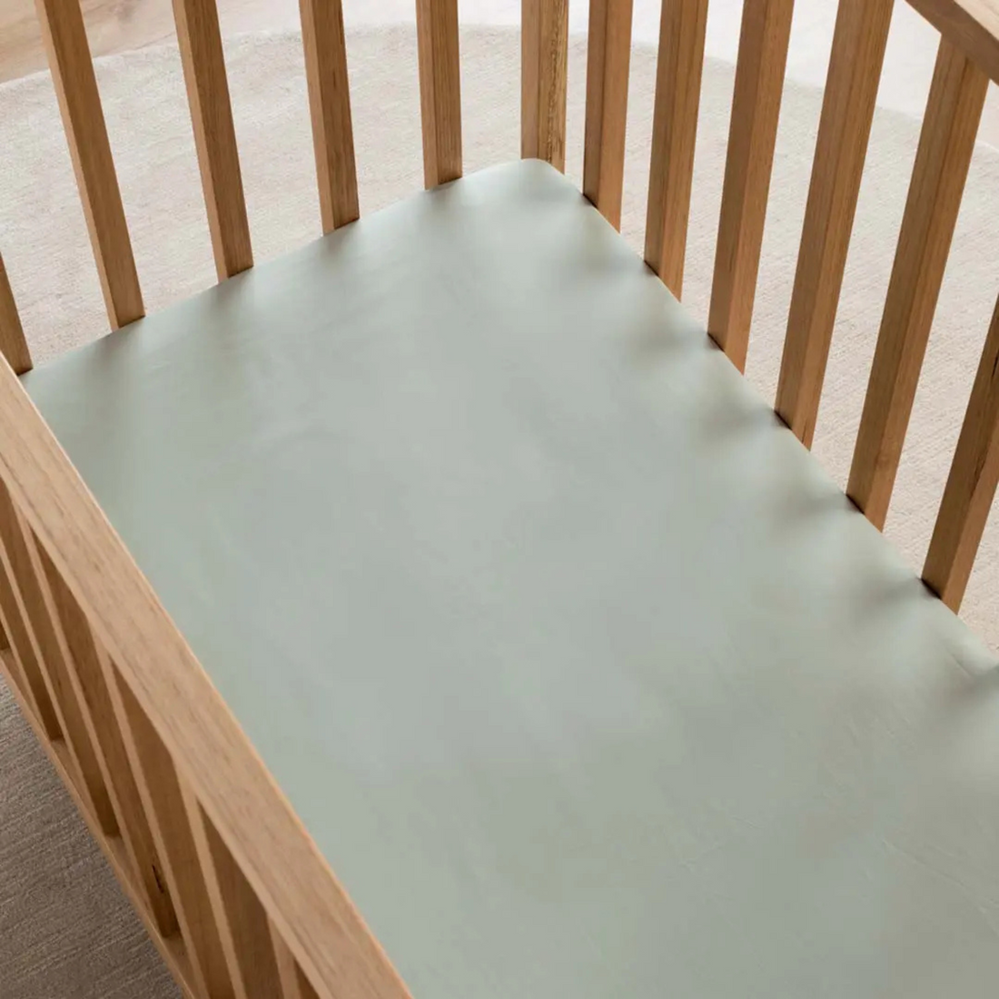 Eden Cotton Fitted Sheet - Sage