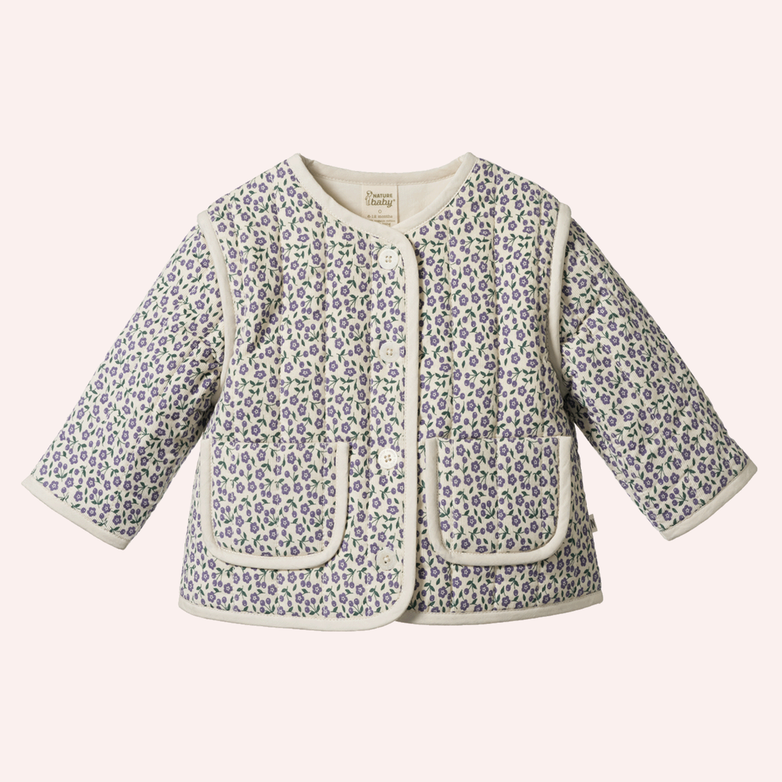 Edith Quilted Jacket - Briarwood Heron Print