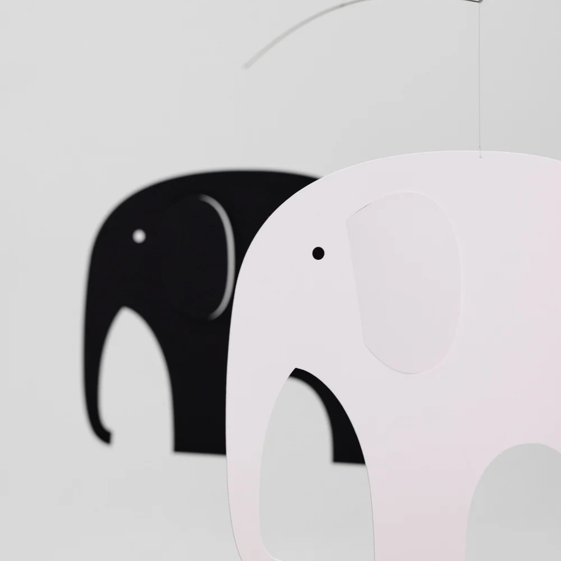 Elephant Party Mobile - Greyscale