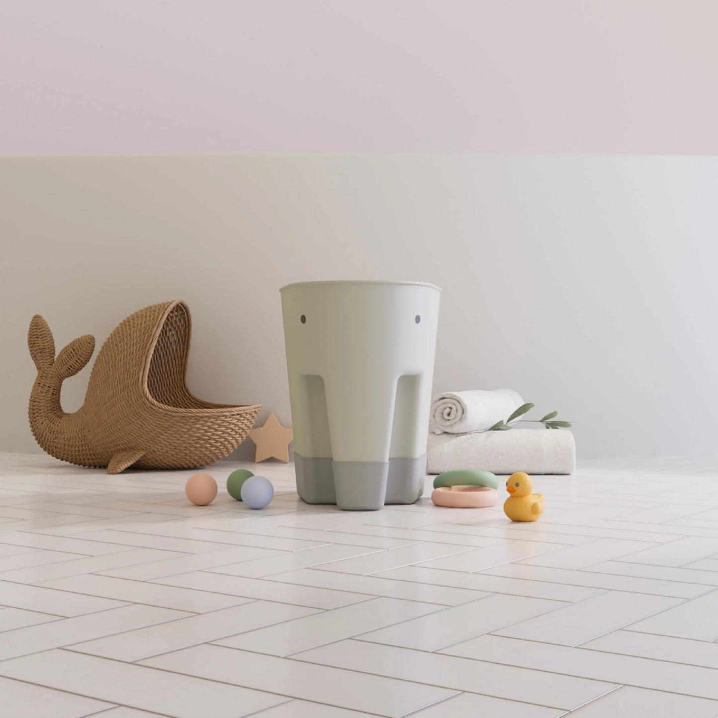 Ellie Toy Storage Bin - Taupe