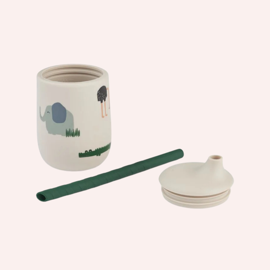 Ellis Printed Sippy Cup - Safari Sandy Mix