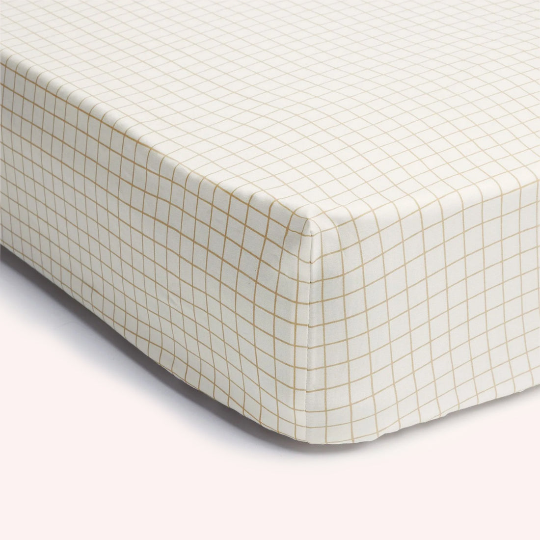 0.2 TOG Fitted Sheet - Caramel Grid