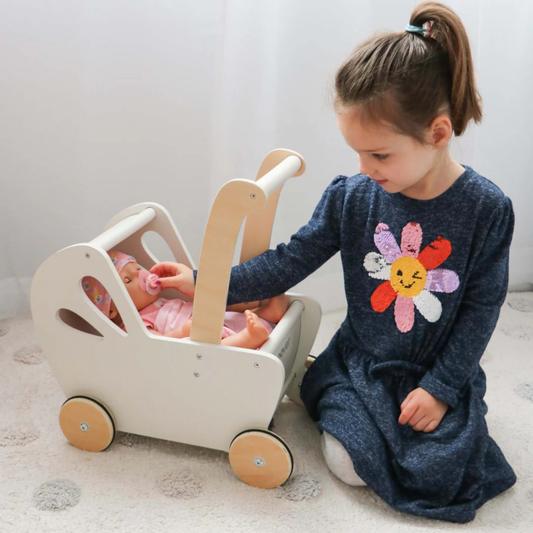Essentials Dolls Pram - Off White