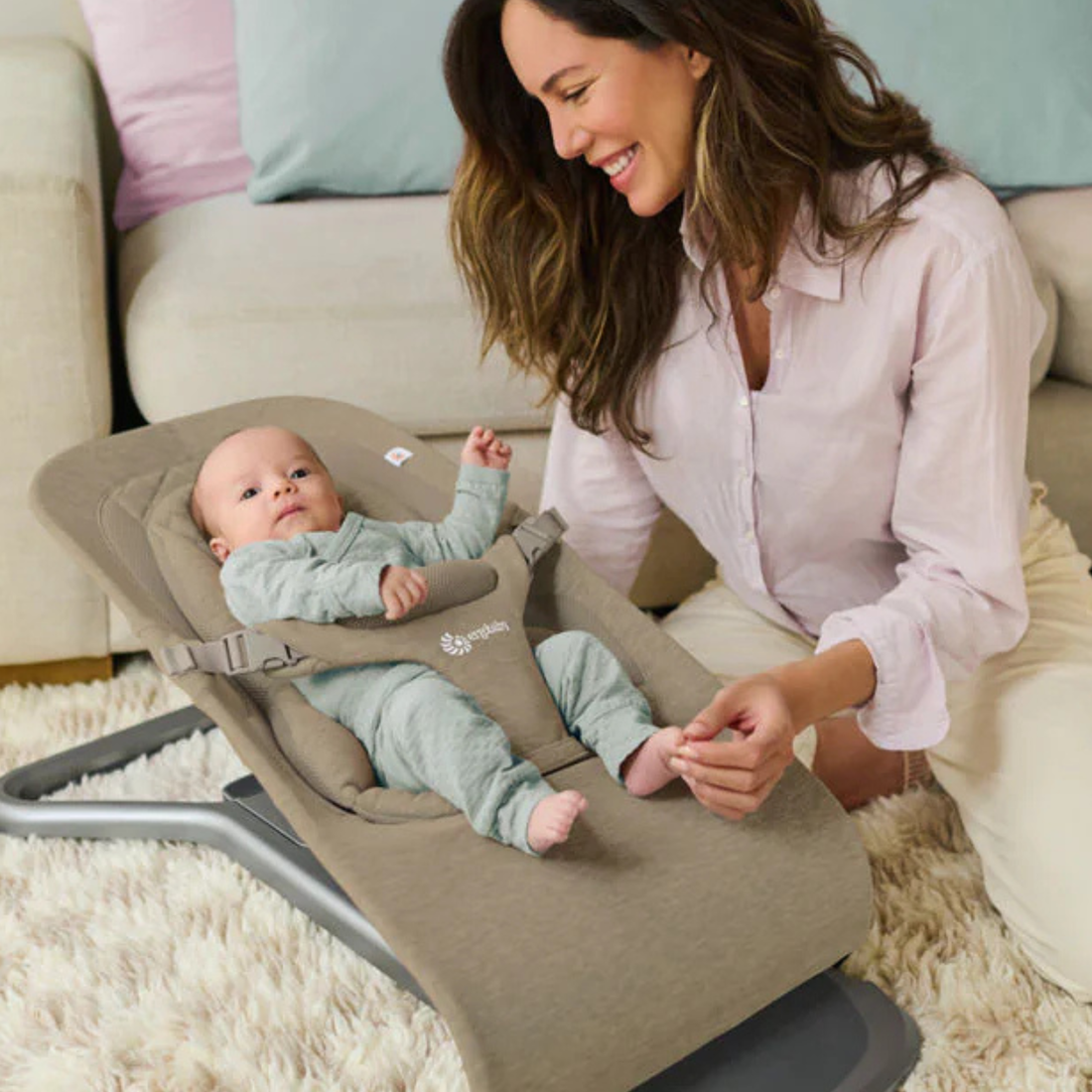 Evolve 3 in 1 Bouncer - Soft Olive