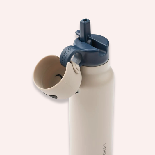 Falk Water Bottle with Panda Lid 350 ml - Sandy