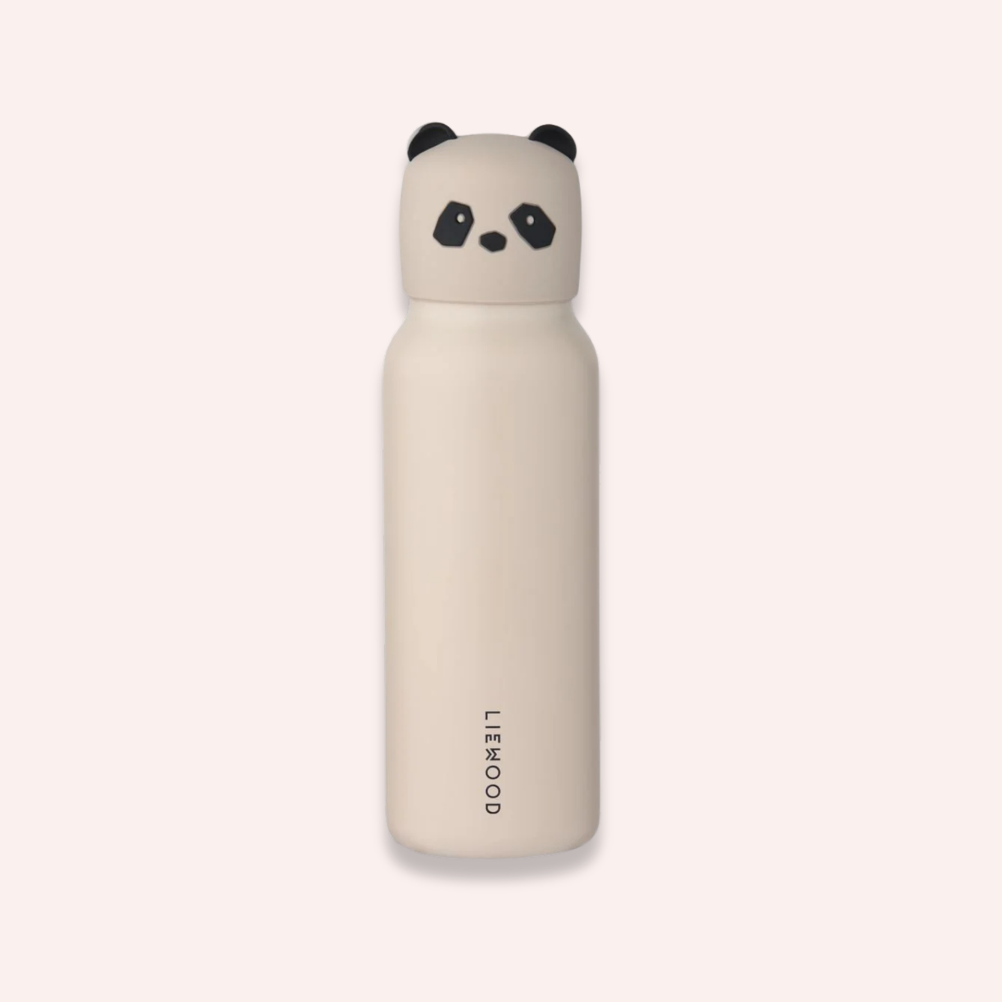 Falk Water Bottle with Panda Lid 350 ml - Sandy
