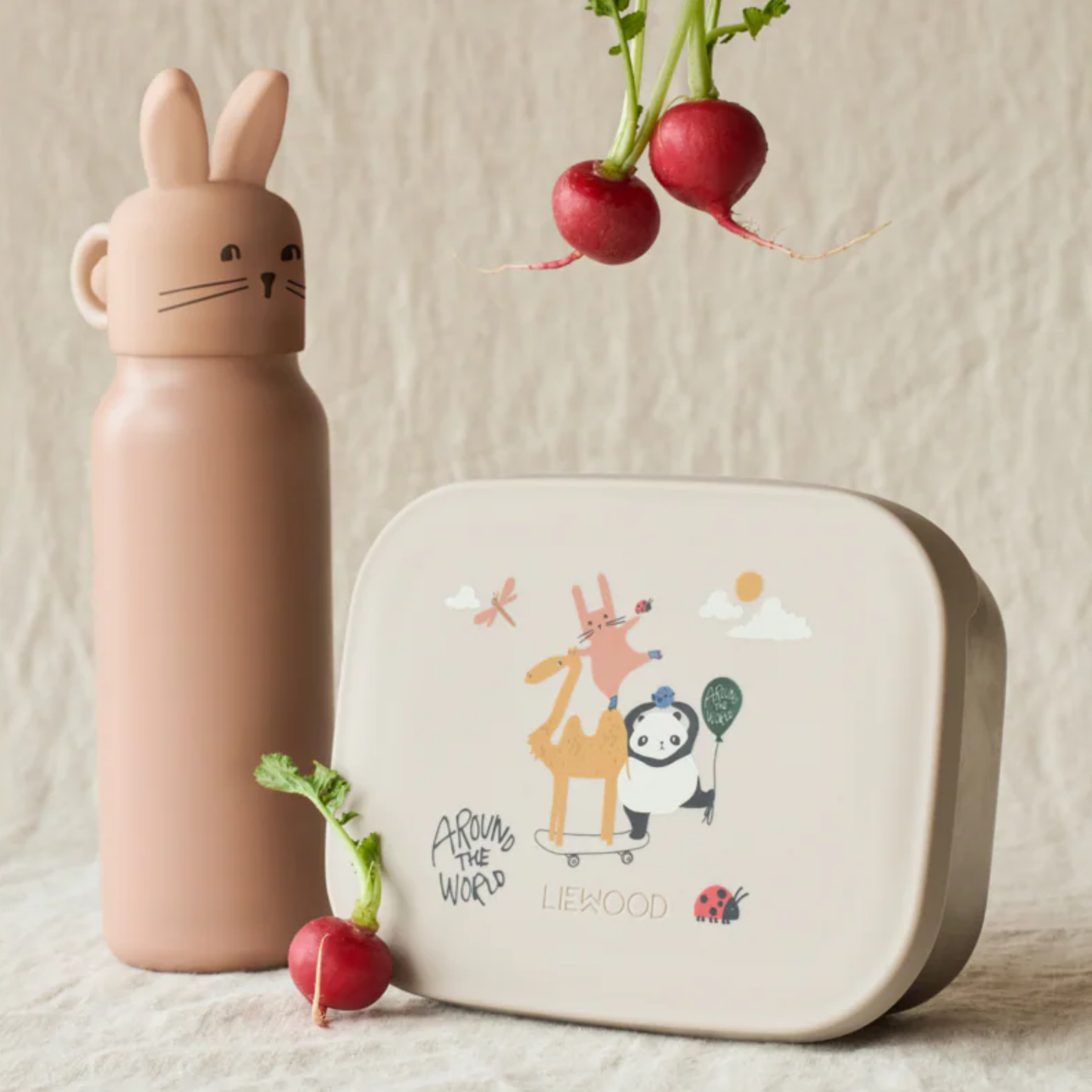 Falk Water Bottle with Rabbit Lid 350 ml - Pale Tuscany