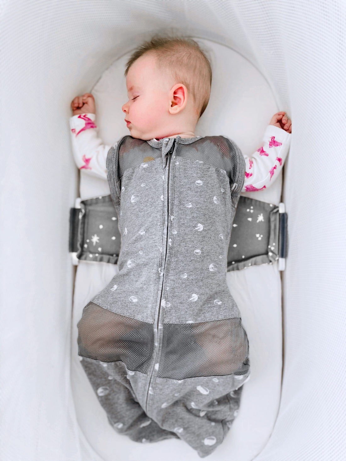 Snoo Large Swaddle Sleep Sack SNOO Baby Sleeping Bag Grey Planets