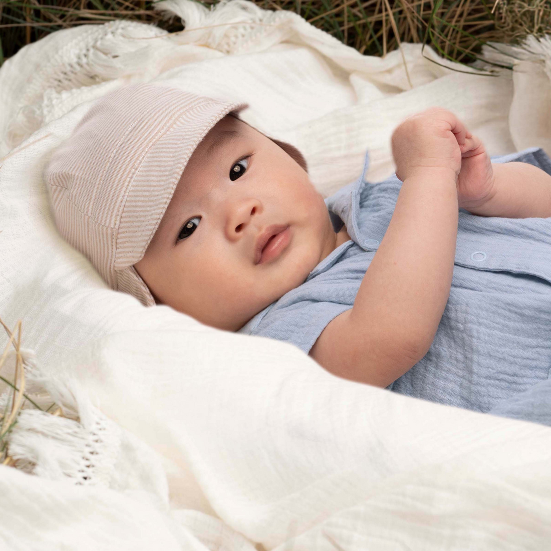 Flap Cap Baby - Peanut