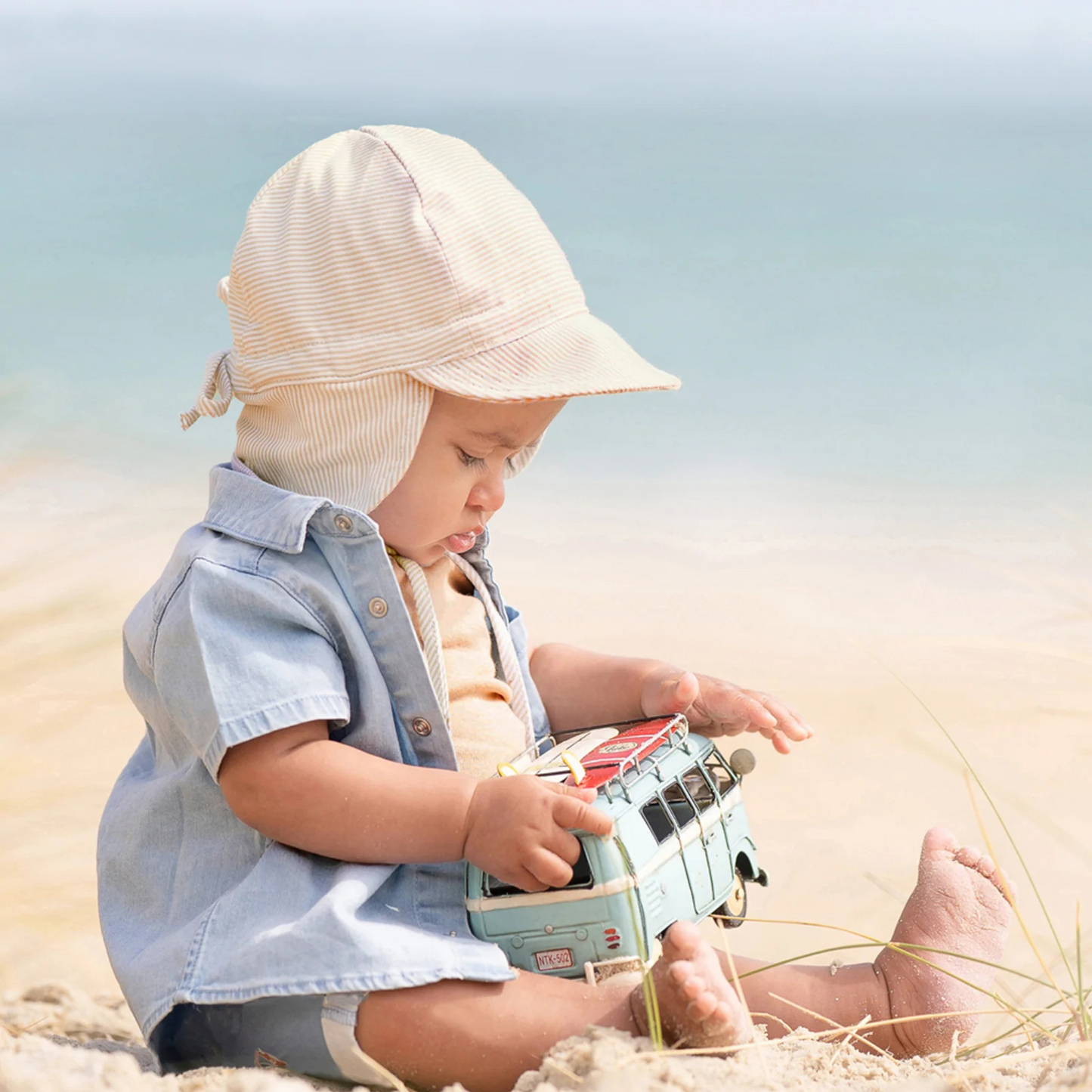 Flap Cap Baby - Peanut