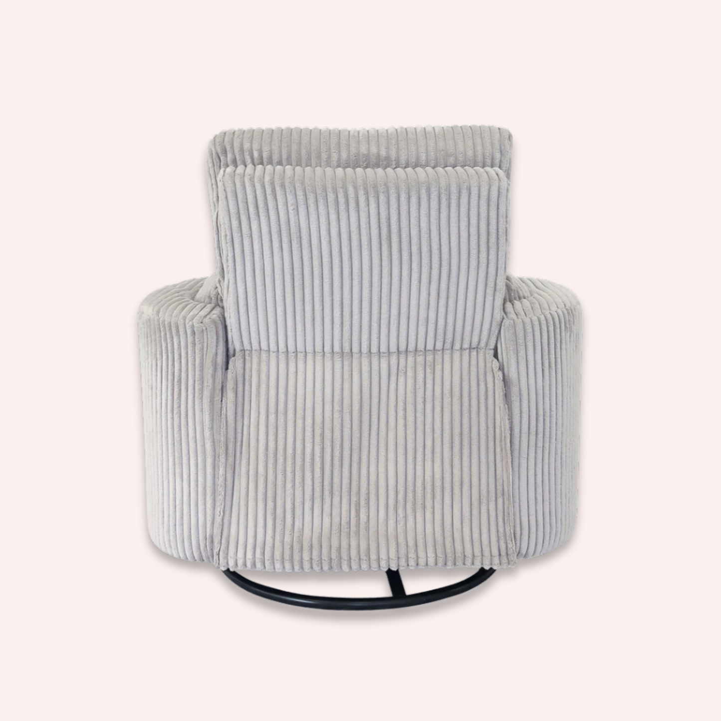 Fluff Mumma Glider Recliner Arm Chair - Light Grey