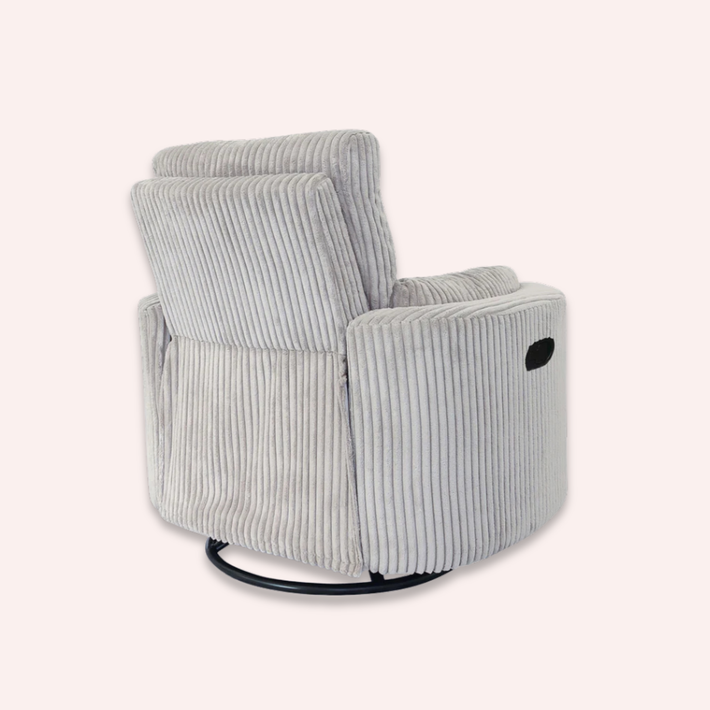 Fluff Mumma Glider Recliner Arm Chair - Light Grey