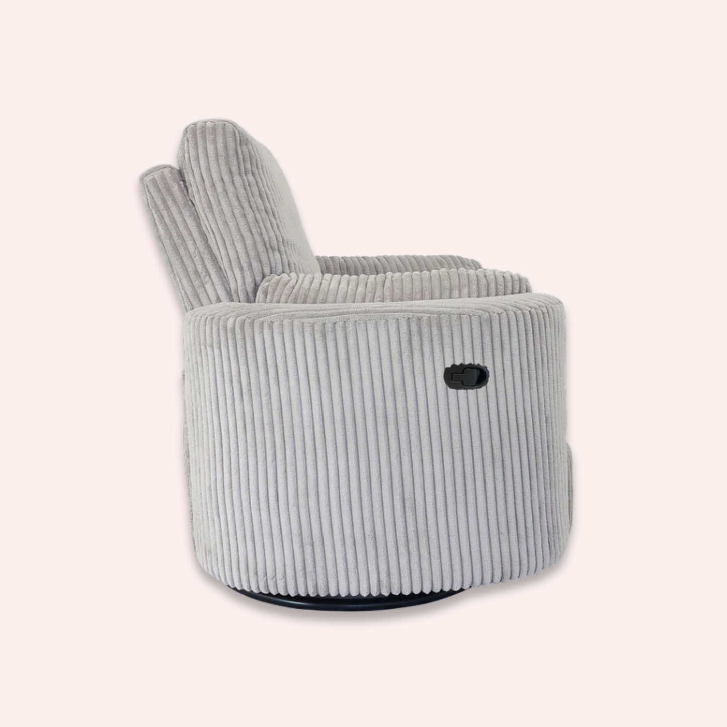 Fluff Mumma Glider Recliner Arm Chair - Light Grey