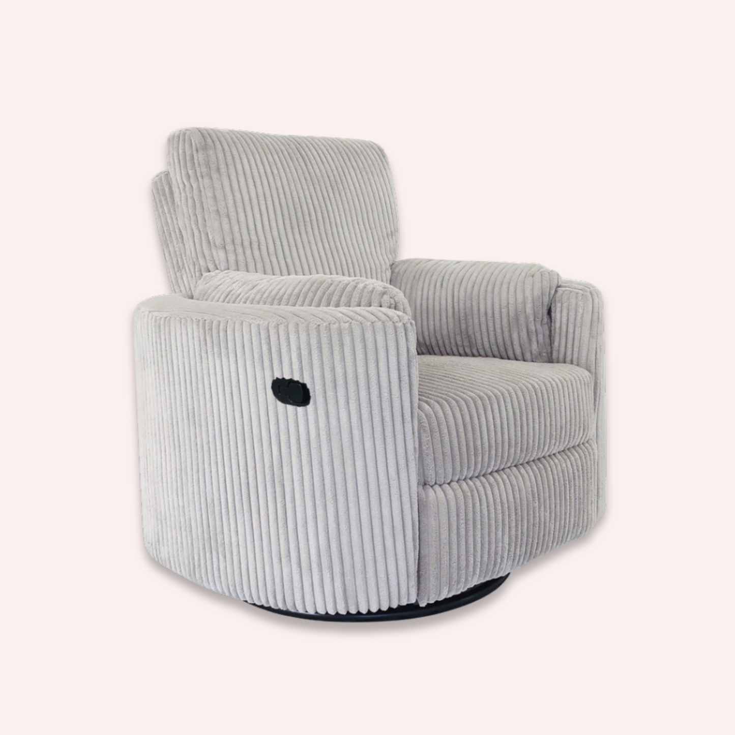 Fluff Mumma Glider Recliner Arm Chair - Light Grey