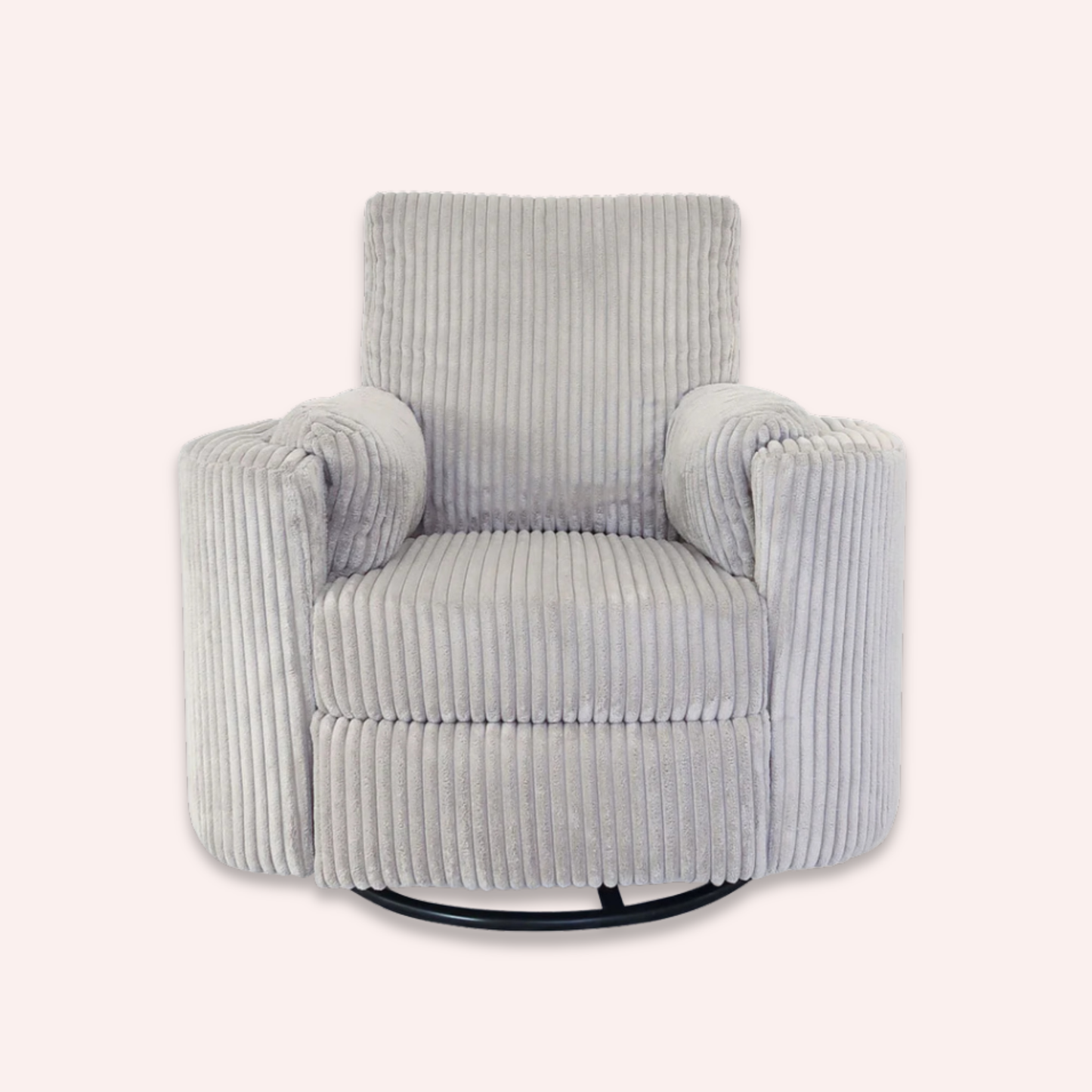 Fluff Mumma Glider Recliner Arm Chair - Light Grey
