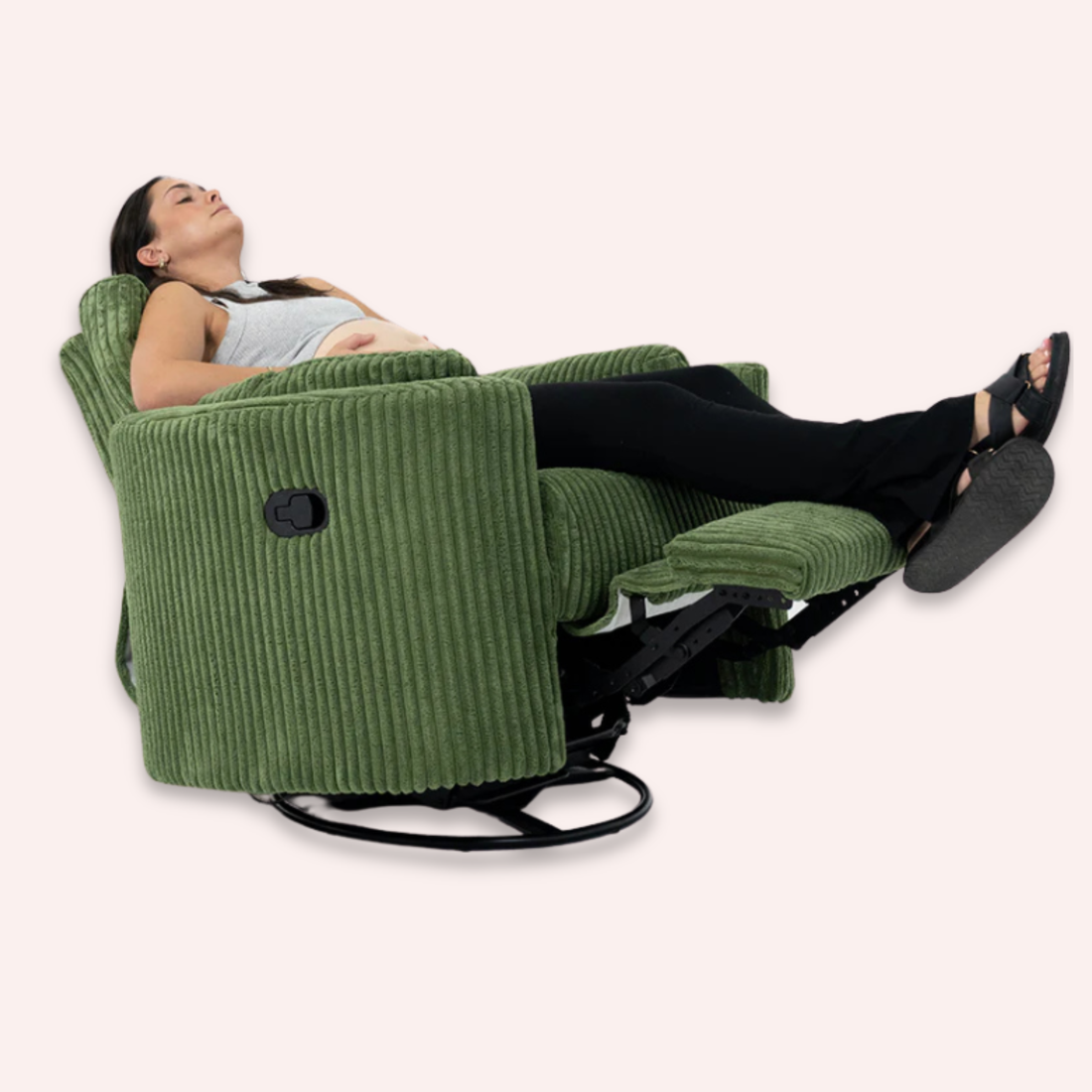 Fluff Mumma Glider Recliner Arm Chair - Sage
