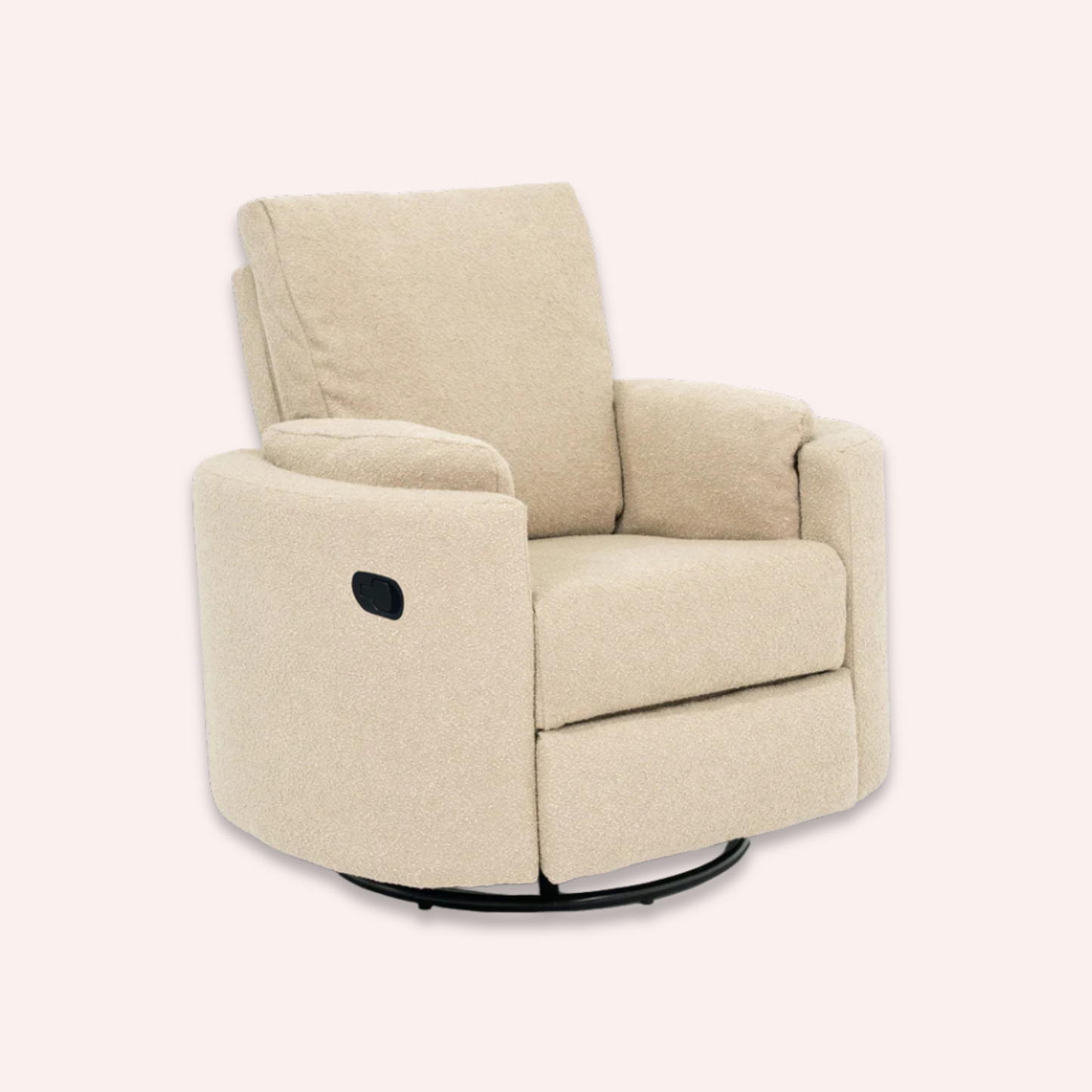 Fluff Mumma Glider Recliner Arm Chair - Biscuit
