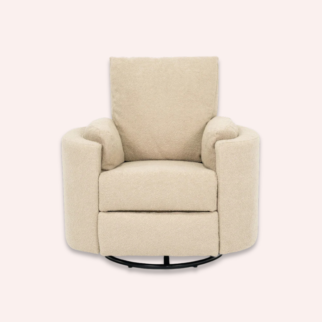 Fluff Mumma Glider Recliner Arm Chair - Biscuit