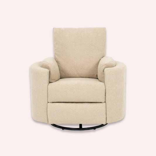 Fluff Mumma Glider Recliner Arm Chair - Biscuit