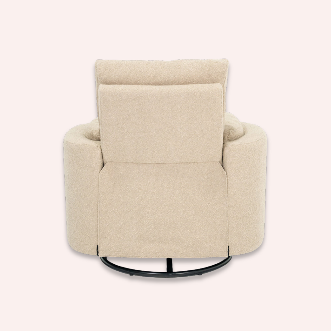 Fluff Mumma Glider Recliner Arm Chair - Biscuit