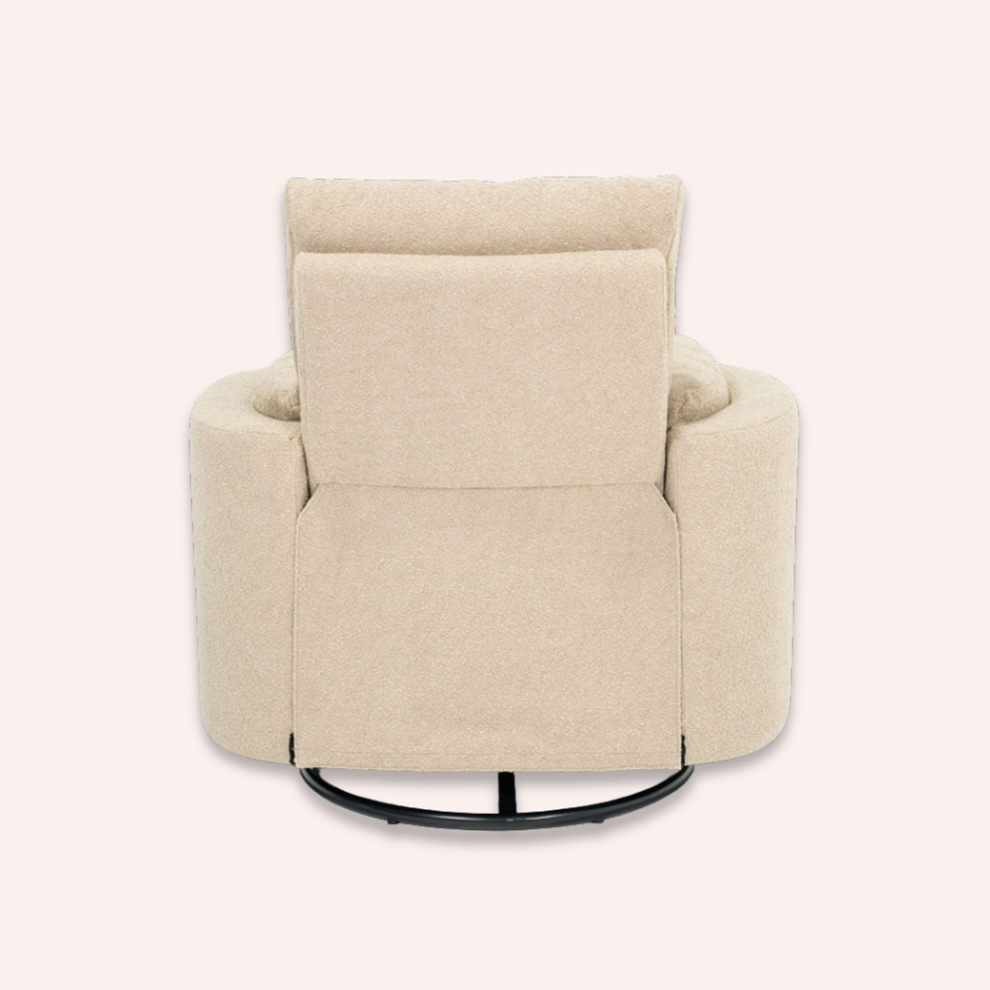 Fluff Mumma Glider Recliner Arm Chair - Biscuit