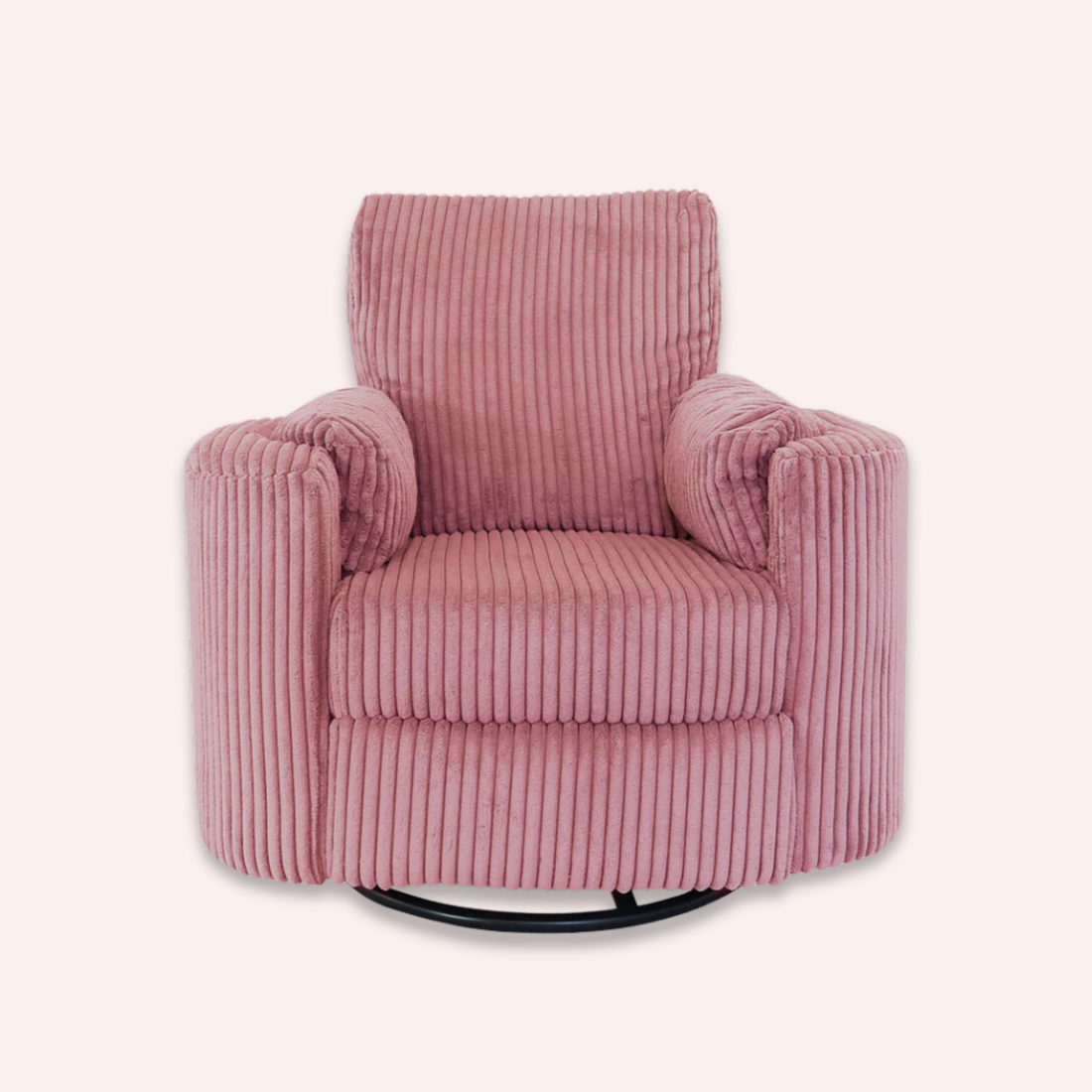 Fluff Mumma Glider Recliner Arm Chair - Blush