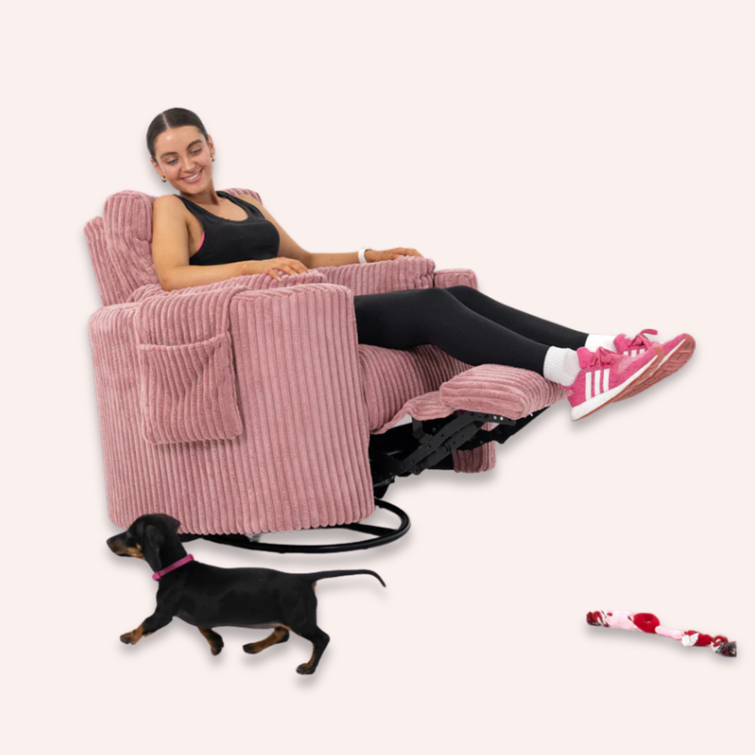 Fluff Mumma Glider Recliner Arm Chair - Blush