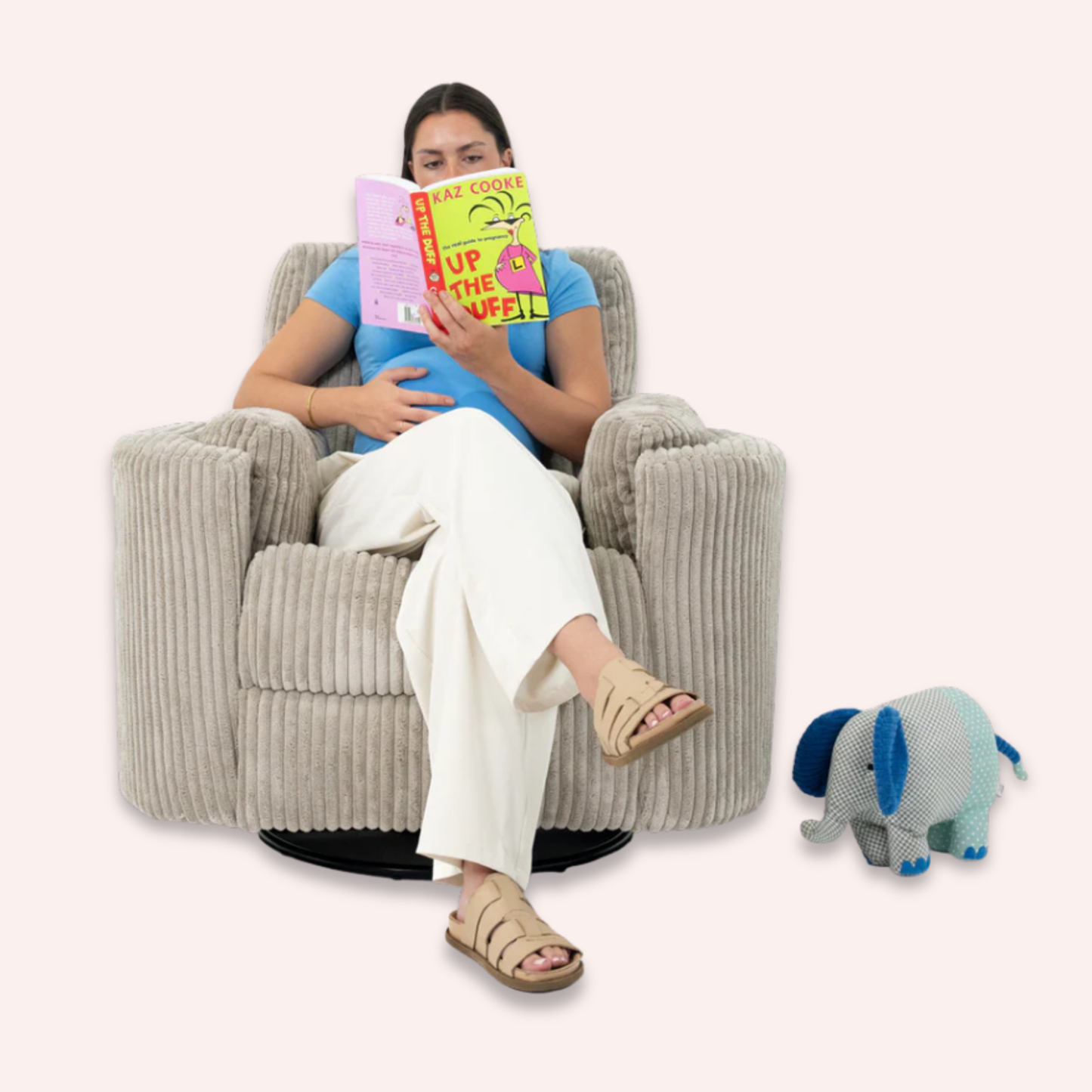 Fluff Mumma Glider Recliner Arm Chair - Fawn