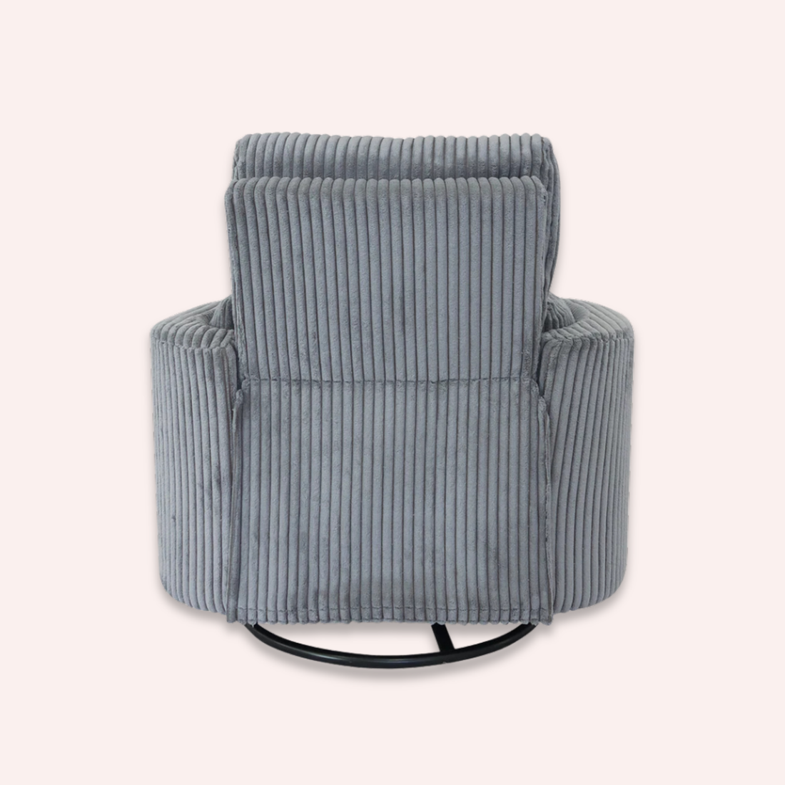 Fluff Mumma Glider Recliner Arm Chair - Grey