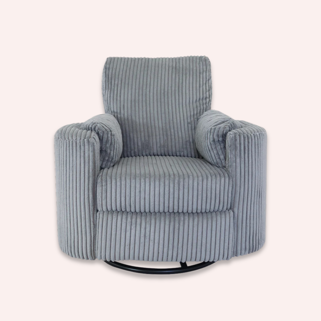 Fluff Mumma Glider Recliner Arm Chair - Grey